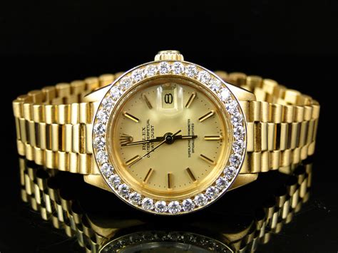 gold rolex women watch|pre owned women's rolex watches.